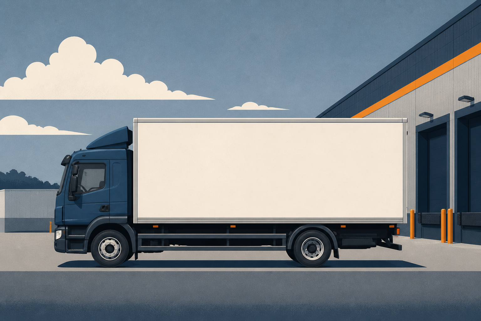 Illustrative Darstellung zum Ratgeberthema Koffer-Lkw gebraucht kaufen: Aufbau und Laderaum sorgfältig prüfen