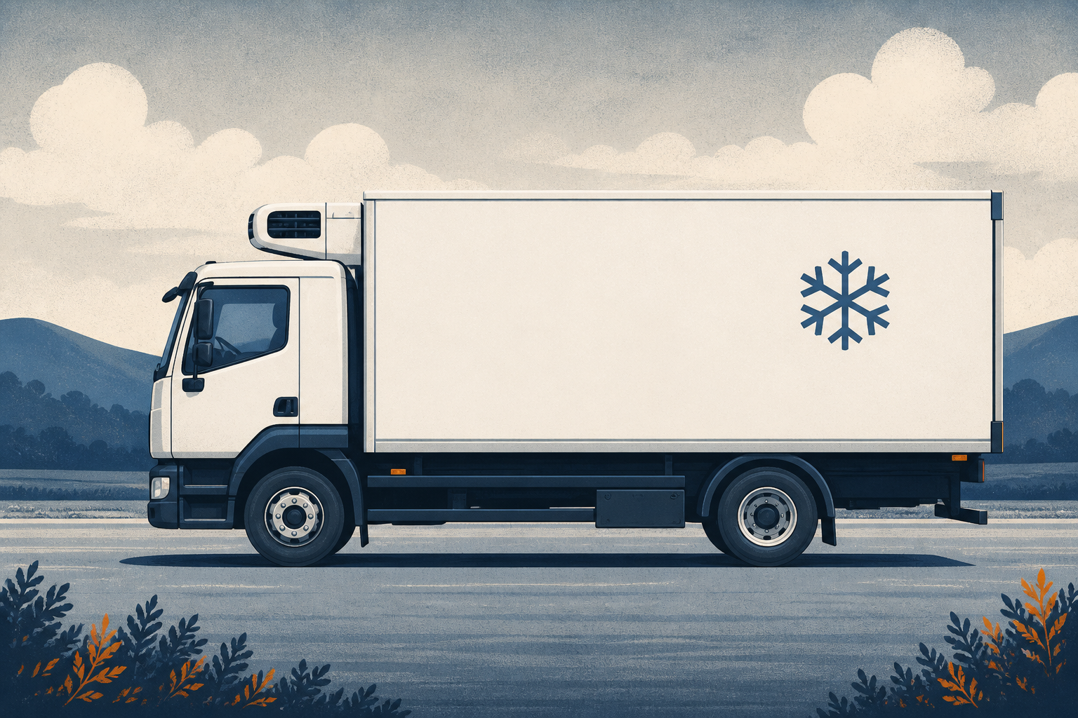Illustrative Darstellung zum Ratgeberthema Kühl-Lkw kaufen: Temperaturbereich und Aufbau abstimmen