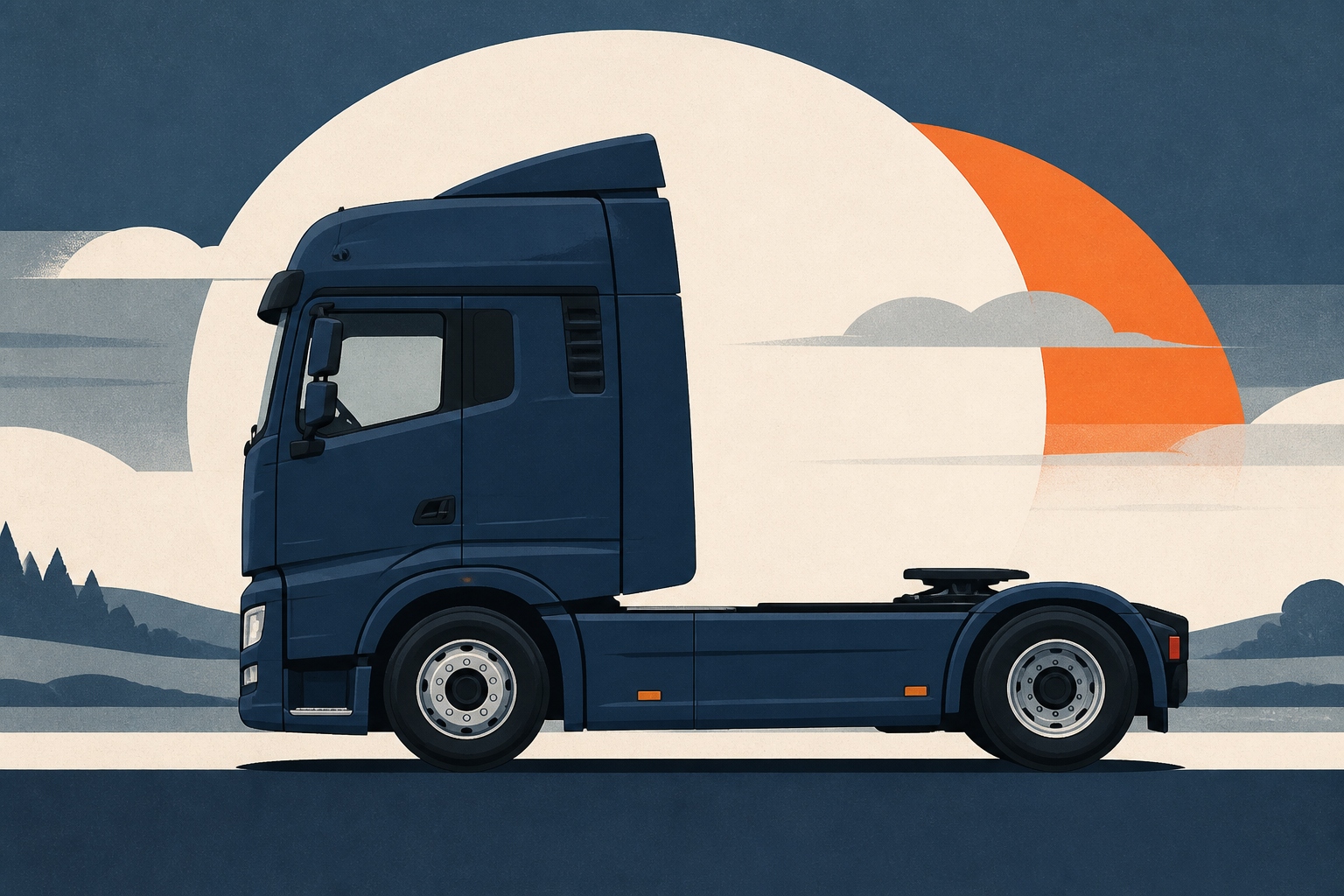 Illustrative Darstellung zum Ratgeberthema Lkw kaufen: Vom Einsatzprofil zum passenden Fahrzeug
