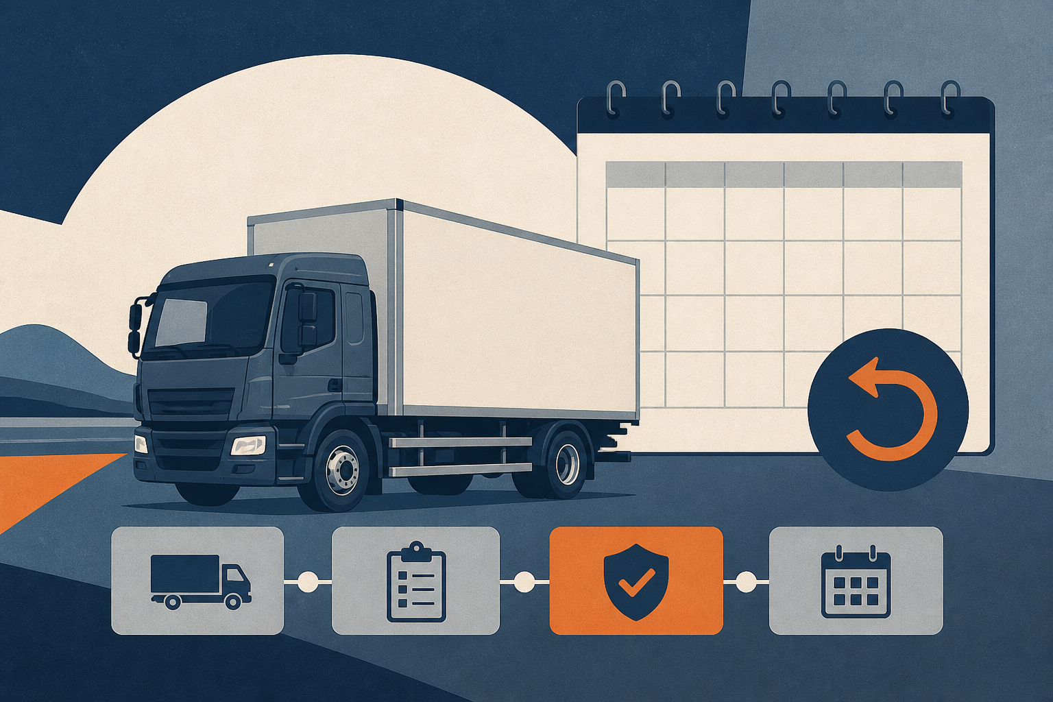 Illustrative Darstellung zum Ratgeberthema Lkw-Leasing: Nutzung, Rückgabe und Vertragsumfang prüfen