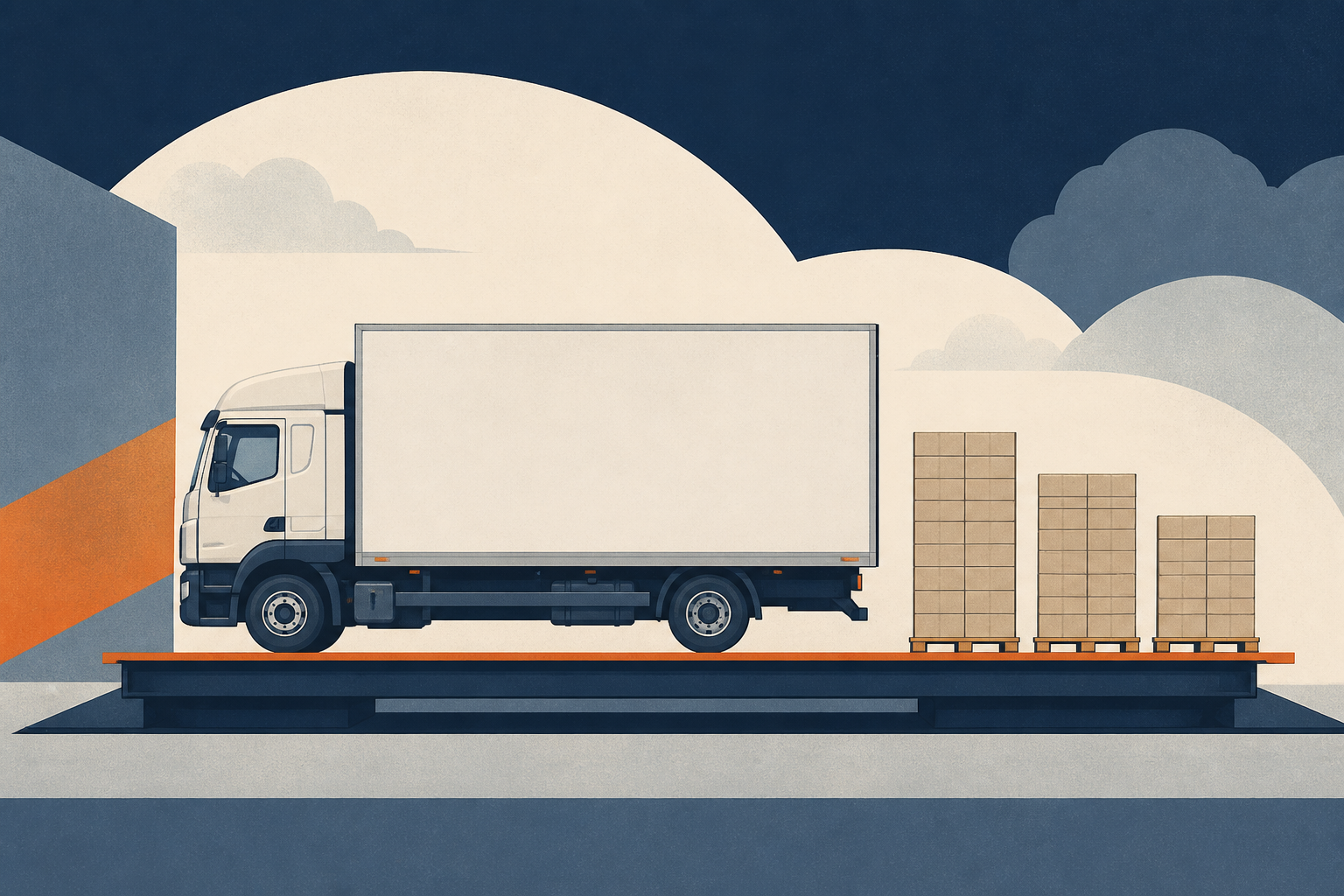 Illustrative Darstellung zum Ratgeberthema Lkw-Nutzlast bestimmen: Gewicht, Aufbau und Ladung zusammenrechnen