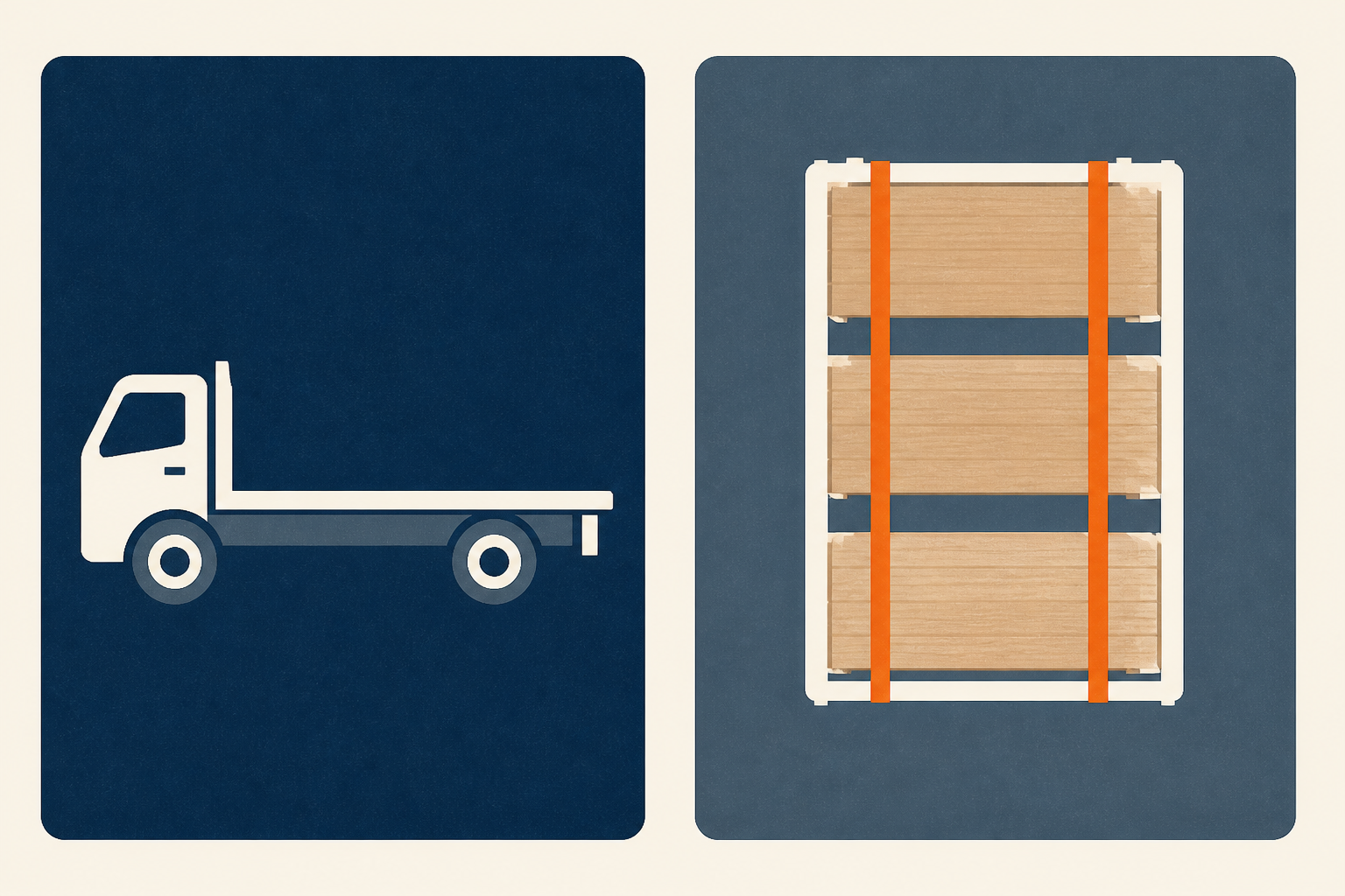 Illustrative Darstellung zum Ratgeberthema Pritschenwagen kaufen: Ladefläche und Ladungssicherung planen